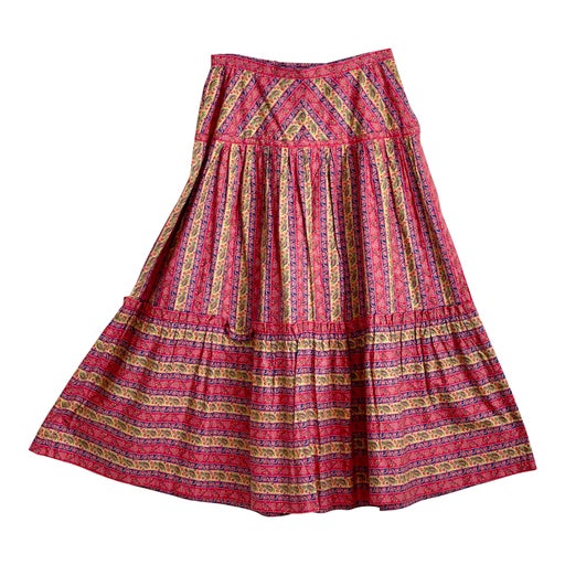 Patterned long skirt
