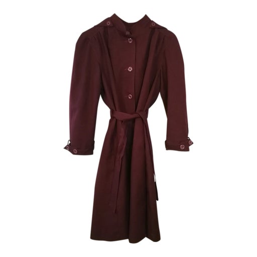 Burgundy trench coat
