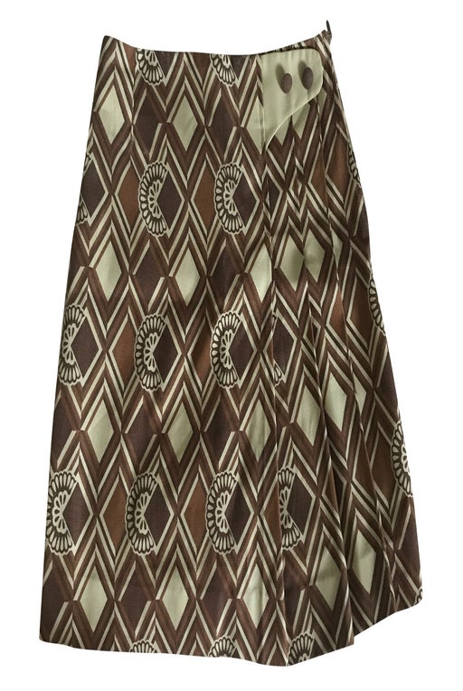 Patterned mini skirt