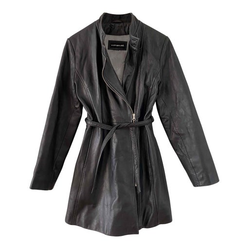 Leather safari jacket