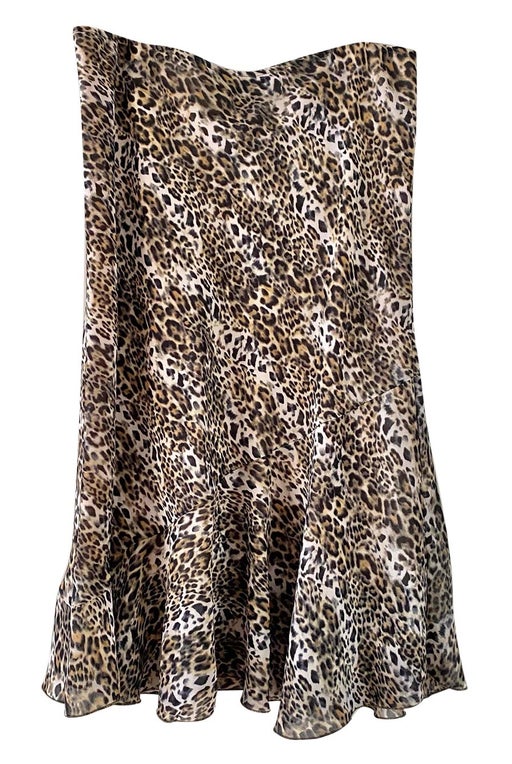 Leopard midi skirt