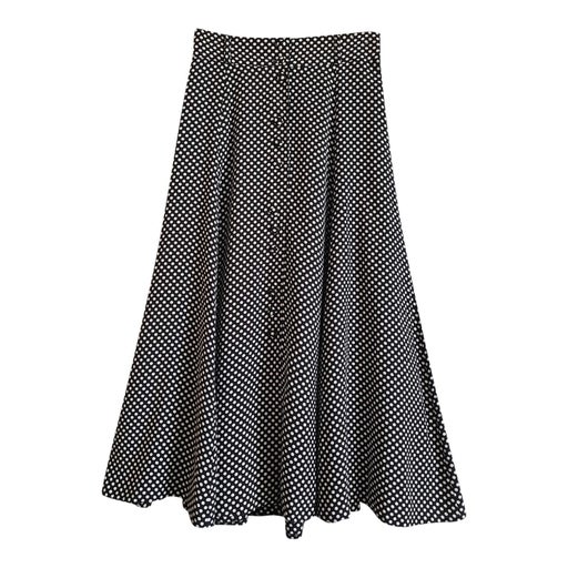 Polka dot midi skirt