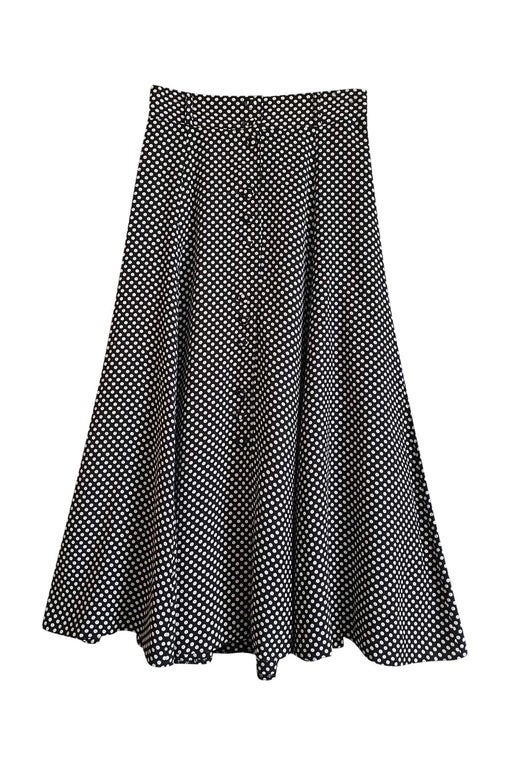 Polka dot midi skirt