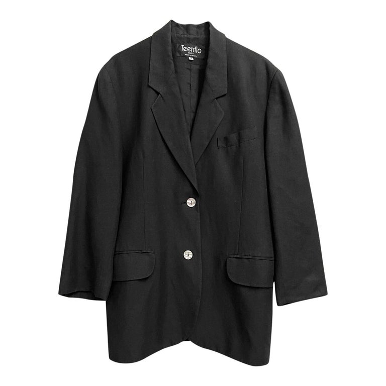Blazer noir en lin