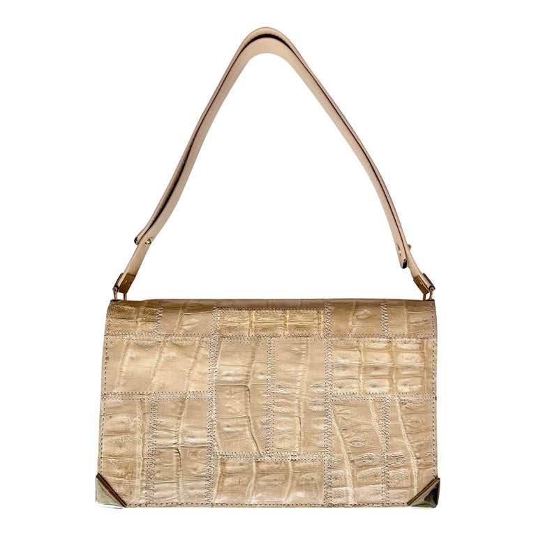 Sac baguette en cuir exotique