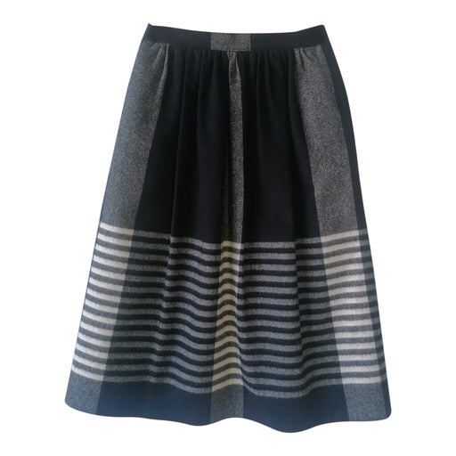 Wool midi skirt
