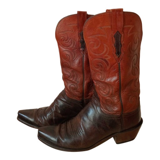 Leather cowboy boots