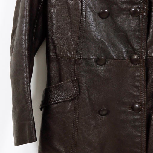 Leather trench coat
