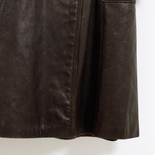 Leather trench coat