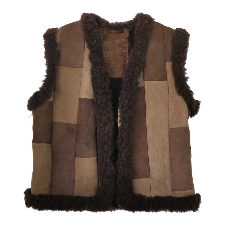 Gilet en peau lainée