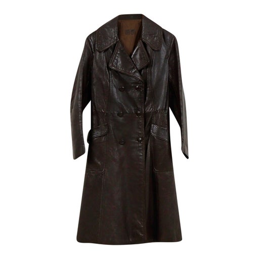 Leather trench coat