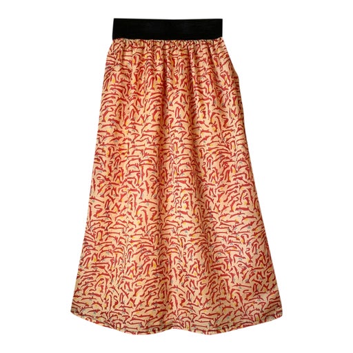 Long printed skirt
