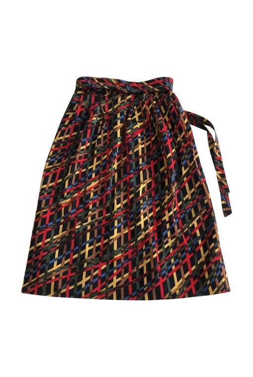 Wool midi skirt