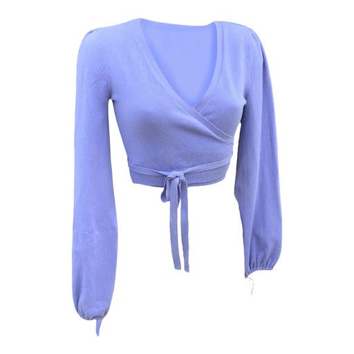 Purple wrap-over top