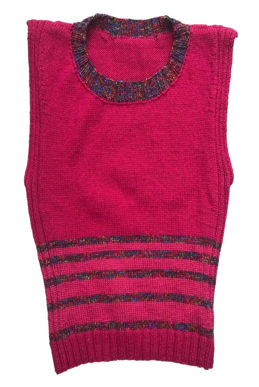 Pink knit top