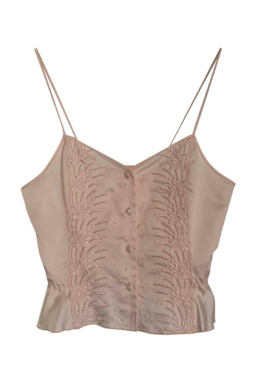 Pink embroidered camisole