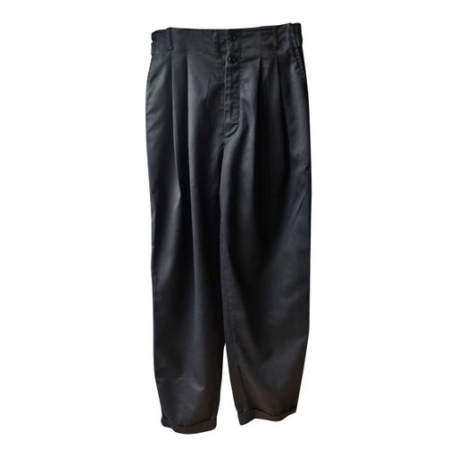 Black pleated trousers