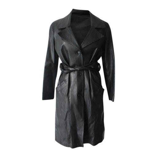 Leather trench coat