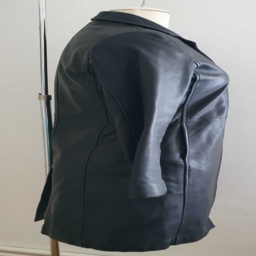 Leather trench coat