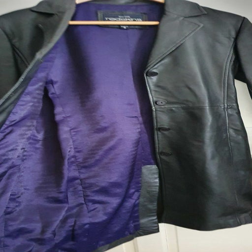 Leather trench coat