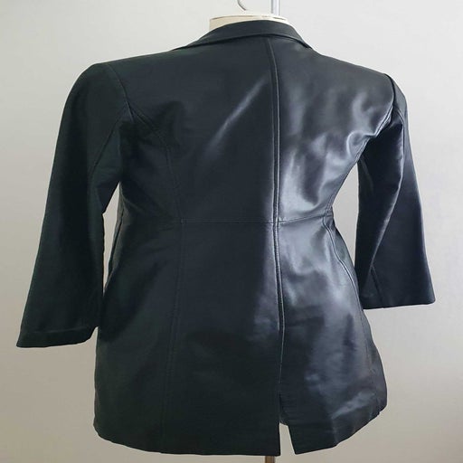 Leather trench coat