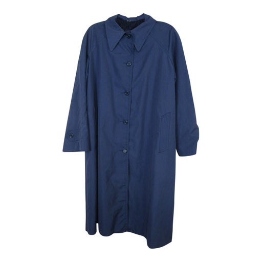 Blue straight trench coat