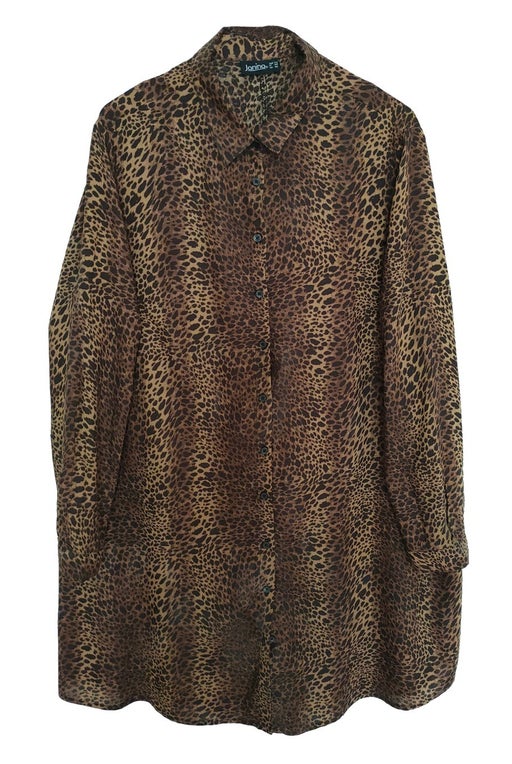 Leopard shirt dress