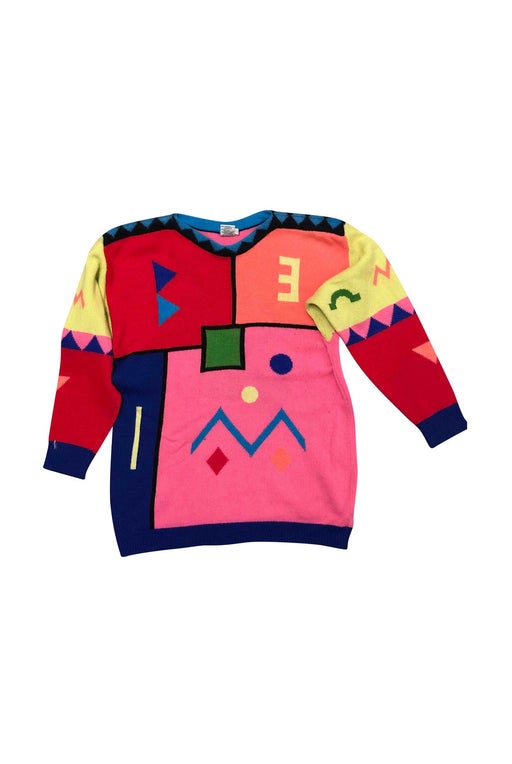 80's geometric sweater