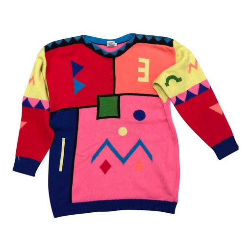 80's geometric sweater