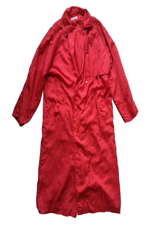 80's red trench coat