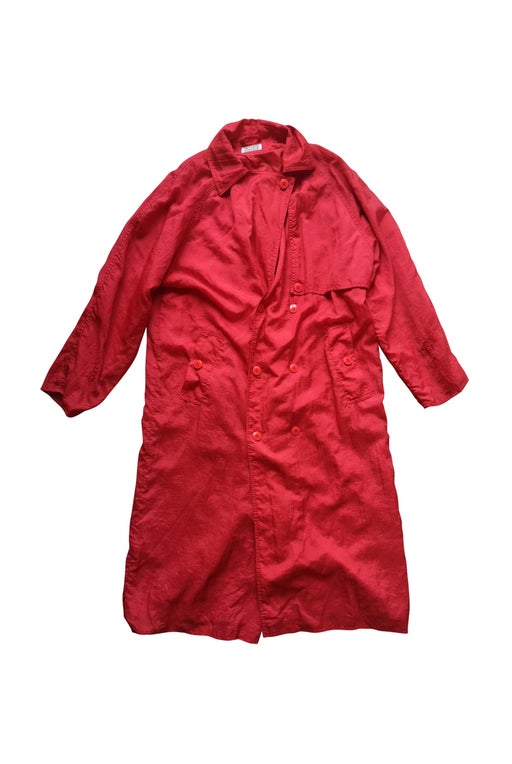 80's red trench coat