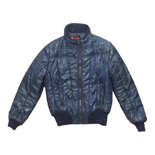 Blue down jacket