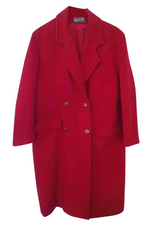 Red woolen coat