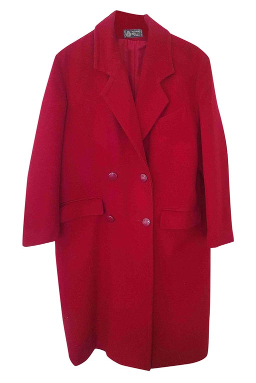Red woolen coat