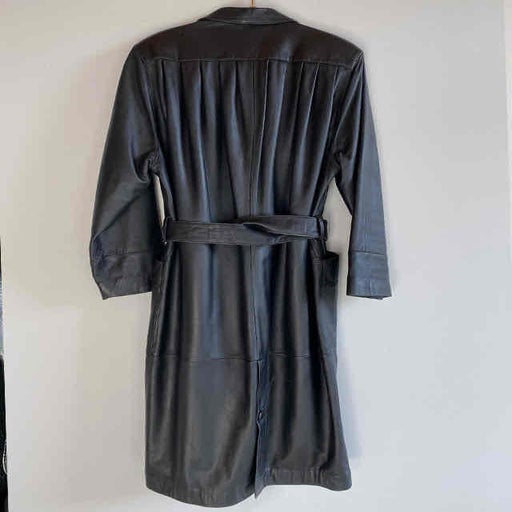 Leather trench coat