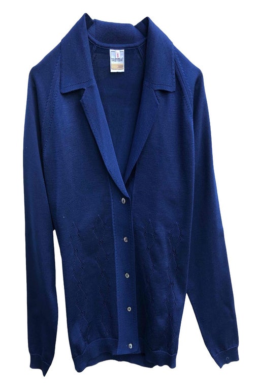 70's blue cardigan