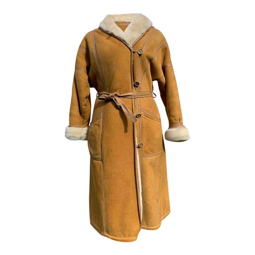 Long shearling coat