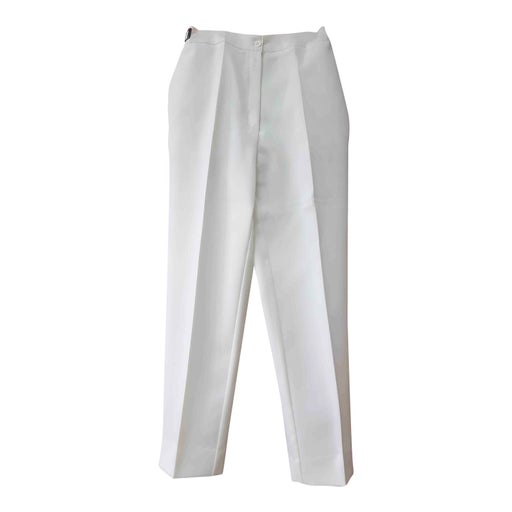 White straight pants