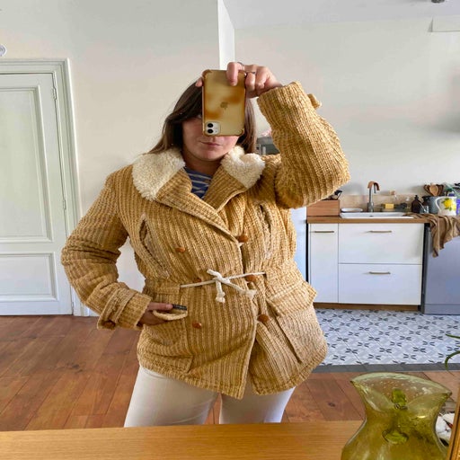 Manteau velours online cotelé femme