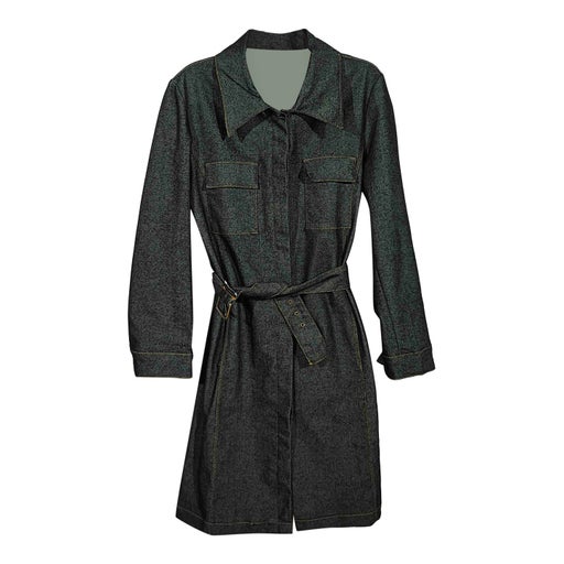 Denim trench coat