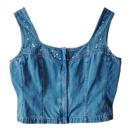 Denim crop top