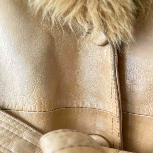 Leather trench coat