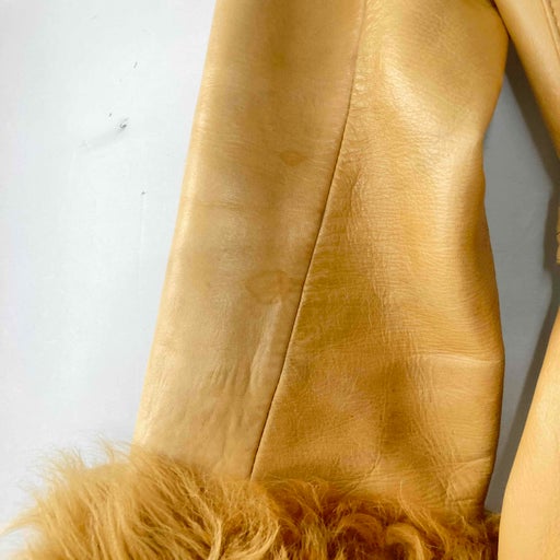 Leather trench coat