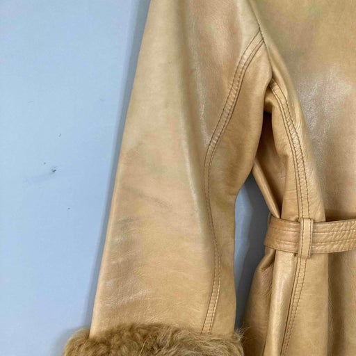 Leather trench coat