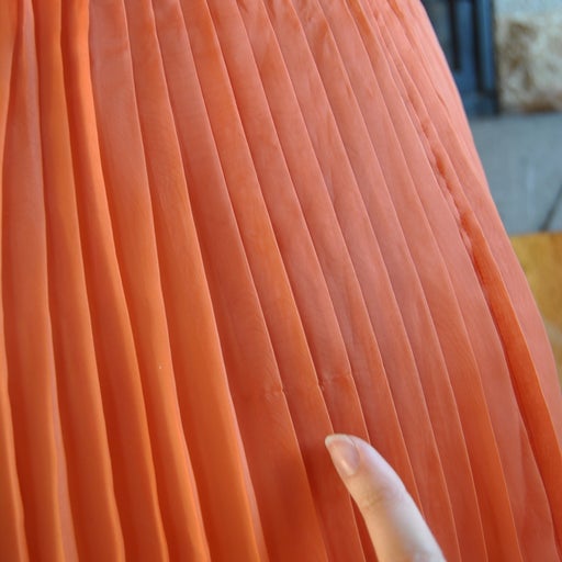 Robe plissée orange