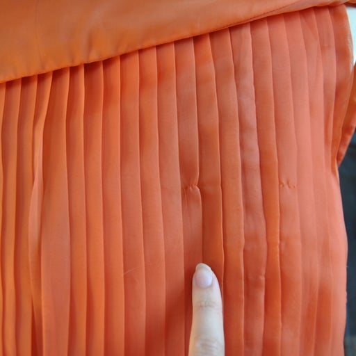 Robe plissée orange