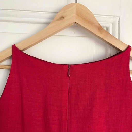 Robe trapèze rouge