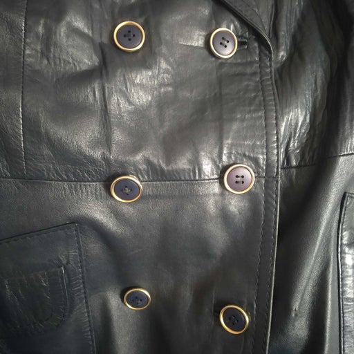 Leather trench coat