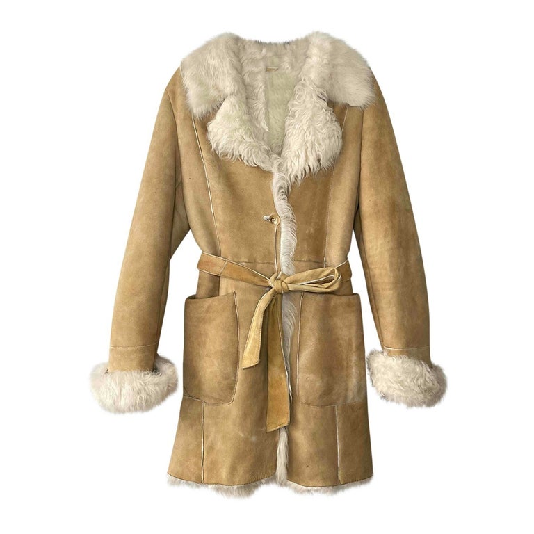 Manteau en peau lainée 