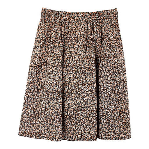 Mid-length cotton skirt